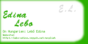 edina lebo business card